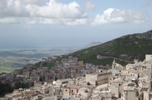 Hills and sea from Caltabellotta